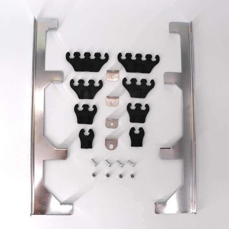 KIPA Chrome Linear Spark Plug Wire Separators Divider Loom Black Valve Cover Fits for Chevy Ford Mopar SBC 265 283 305 350 400 396 - Image 2